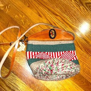 Handmade in Africa bucket style woven crossbody bag